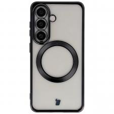 Huse si carcase Samsung , Carcasa cu protectie pentru camera Bizon GuardO cu MagSafe compatibila cu Samsung Galaxy S26, Transparent / Negru, lerato.ro