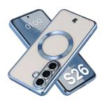 Carcasa cu protectie pentru camera Bizon GuardO cu MagSafe compatibila cu Samsung Galaxy S26, Transparent / Albastru 3 - lerato.ro