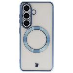 Carcasa cu protectie pentru camera Bizon GuardO cu MagSafe compatibila cu Samsung Galaxy S26, Transparent / Albastru 2 - lerato.ro