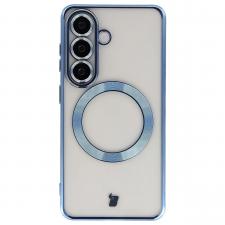 Carcasa cu protectie pentru camera Bizon GuardO cu MagSafe compatibila cu Samsung Galaxy S26, Transparent / Albastru