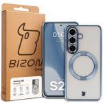Carcasa cu protectie pentru camera Bizon GuardO cu MagSafe compatibila cu Samsung Galaxy S26, Transparent / Albastru 6 - lerato.ro