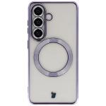Carcasa cu protectie pentru camera Bizon GuardO cu MagSafe compatibila cu Samsung Galaxy S26, Transparent / Mov 2 - lerato.ro