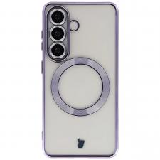 Carcasa cu protectie pentru camera Bizon GuardO cu MagSafe compatibila cu Samsung Galaxy S26, Transparent / Mov