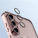 Carcasa cu protectie pentru camera Bizon GuardO cu MagSafe compatibila cu Samsung Galaxy S26, Transparent / Roz 4 - lerato.ro