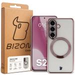 Carcasa cu protectie pentru camera Bizon GuardO cu MagSafe compatibila cu Samsung Galaxy S26, Transparent / Roz 6 - lerato.ro