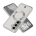 Carcasa cu protectie pentru camera Bizon GuardO cu MagSafe compatibila cu Samsung Galaxy S26, Clear / Silver 3 - lerato.ro