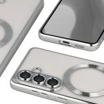Carcasa cu protectie pentru camera Bizon GuardO cu MagSafe compatibila cu Samsung Galaxy S26, Clear / Silver 5 - lerato.ro