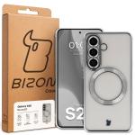 Carcasa cu protectie pentru camera Bizon GuardO cu MagSafe compatibila cu Samsung Galaxy S26, Clear / Silver 6 - lerato.ro