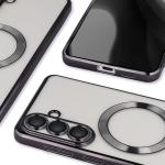 Carcasa cu protectie pentru camera Bizon GuardO cu MagSafe compatibila cu Samsung Galaxy S26 Plus, Transparent / Negru 5 - lerato.ro