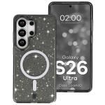 Carcasa Bizon SparklO cu MagSafe compatibila cu Samsung Galaxy S26 Ultra, Glitter Black 3 - lerato.ro
