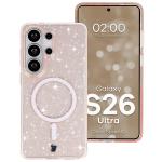 Carcasa Bizon SparklO cu MagSafe compatibila cu Samsung Galaxy S26 Ultra, Glitter Orange 3 - lerato.ro