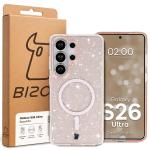 Carcasa Bizon SparklO cu MagSafe compatibila cu Samsung Galaxy S26 Ultra, Glitter Orange 7 - lerato.ro