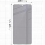 Folie sticla hibird Bizon Hybrid Shadow Privacy compatibila cu Samsung Galaxy S26, Negru 3 - lerato.ro