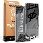 Folie sticla securizata Bizon Glass Aplikator Shadow Privacy, Kit montare inclus, compatibila cu Samsung Galaxy S26 Ultra, Negru 2 - lerato.ro