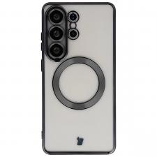 Carcasa cu protectie pentru camera Bizon GuardO cu MagSafe compatibila cu Samsung Galaxy S26 Ultra, Transparent / Negru