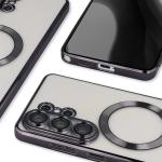 Carcasa cu protectie pentru camera Bizon GuardO cu MagSafe compatibila cu Samsung Galaxy S26 Ultra, Transparent / Negru 5 - lerato.ro