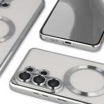 Carcasa cu protectie pentru camera Bizon GuardO cu MagSafe compatibila cu Samsung Galaxy S26 Ultra, Clear / Silver 5 - lerato.ro