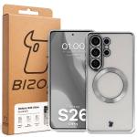 Carcasa cu protectie pentru camera Bizon GuardO cu MagSafe compatibila cu Samsung Galaxy S26 Ultra, Clear / Silver 6 - lerato.ro