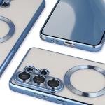 Carcasa cu protectie pentru camera Bizon GuardO cu MagSafe compatibila cu Samsung Galaxy S26 Ultra, Transparent / Albastru 5 - lerato.ro