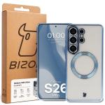 Carcasa cu protectie pentru camera Bizon GuardO cu MagSafe compatibila cu Samsung Galaxy S26 Ultra, Transparent / Albastru 6 - lerato.ro