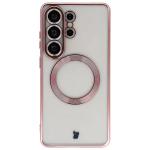 Carcasa cu protectie pentru camera Bizon GuardO cu MagSafe compatibila cu Samsung Galaxy S26 Ultra, Transparent / Roz 2 - lerato.ro
