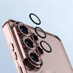 Carcasa cu protectie pentru camera Bizon GuardO cu MagSafe compatibila cu Samsung Galaxy S26 Ultra, Transparent / Roz 4 - lerato.ro