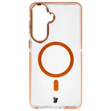 Carcasa Bizon Marco compatibila cu Samsung Galaxy S26 Plus, Transparent / Portocaliu