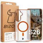 Carcasa Bizon Marco compatibila cu Samsung Galaxy S26 Plus, Transparent / Portocaliu 11 - lerato.ro