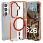 Carcasa Bizon Marco compatibila cu Samsung Galaxy S26, Transparent / Portocaliu 3 - lerato.ro