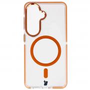 Carcasa Bizon Marco compatibila cu Samsung Galaxy S26, Transparent / Portocaliu