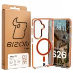 Carcasa Bizon Marco compatibila cu Samsung Galaxy S26, Transparent / Portocaliu 11 - lerato.ro
