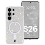 Carcasa Bizon SparklO cu MagSafe compatibila cu Samsung Galaxy S26 Ultra, Glitter Clear 3 - lerato.ro