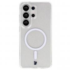 Carcasa Bizon SparklO cu MagSafe compatibila cu Samsung Galaxy S26 Ultra, Glitter Clear