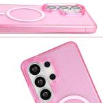 Carcasa Bizon SparklO cu MagSafe compatibila cu Samsung Galaxy S26 Ultra, Glitter Pink 6 - lerato.ro