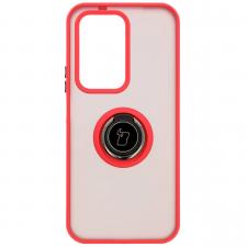 Huse si carcase Honor, Carcasa Bizon Hybrid Ring compatibila cu Honor 200 Lite, Rosu, lerato.ro