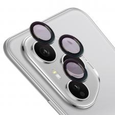 Folii protectie Honor 400 Pro, Folie sticla camera foto Bizon Glass Snap Lens compatibila cu Honor 400 Pro, Negru, lerato.ro