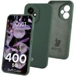 Carcasa Bizon Soft compatibila cu Honor 400, Dark Green 3 - lerato.ro