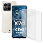 Kit protectie 3 in 1 BizonMobile Clear Pack, Carcasa Bizon Salpa si 2 folii Bizon Glass Hydrogel, compatibil cu Honor 400 Smart, Transparent 2 - lerato.ro