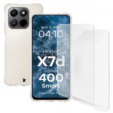 Huse si carcase Honor, Kit protectie 3 in 1 BizonMobile Clear Pack, Carcasa Bizon Salpa si 2 folii Bizon Glass Hydrogel, compatibil cu Honor 400 Smart, Transparent, lerato.ro