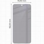 Folie sticla hibrid Bizon Glass Mule Shadow Privacy compatibila cu Honor 400, Negru 3 - lerato.ro