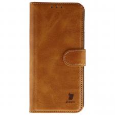 Huse si carcase Honor, Husa flip cover Bizon Pocket compatibila cu Honor 600 Lite, Maro, lerato.ro