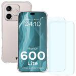 Kit protectie 3 in 1 BizonMobile Clear Pack, Carcasa Bizon Salpa si 2 Folii sticla securizata Bizon Glass Clear, compatibil cu Honor 600 Lite, Transparent 2 - lerato.ro