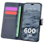 Husa flip cover Bizon Pocket compatibila cu Honor 600 Lite, Navy Blue 3 - lerato.ro