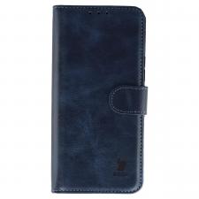 Huse si carcase Honor, Husa flip cover Bizon Pocket compatibila cu Honor 600 Lite, Navy Blue, lerato.ro