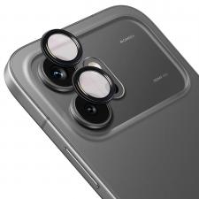Folii protectie telefoane Honor, Folie sticla camera foto Bizon Glass Snap Lens compatibila cu Honor 600, Negru, lerato.ro