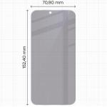 Folie sticla hibird Bizon Hybrid Shadow Privacy compatibila cu Honor 600 Lite, Negru 3 - lerato.ro