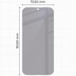 Folie sticla hibird Bizon Hybrid Shadow Privacy compatibila cu Honor 600, Negru 3 - lerato.ro