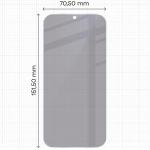 Folie sticla hibird Bizon Hybrid Shadow Privacy compatibila cu Honor 600 Pro, Negru 3 - lerato.ro