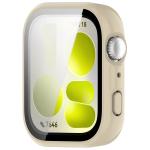 Carcasa cu protectie ecran din sticla securizata BizonMobile Adamo compatibila cu Huawei Watch Fit 5, Bej 5 - lerato.ro