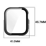 Carcasa cu protectie ecran din sticla securizata BizonMobile Adamo compatibila cu Huawei Watch Fit 5, Negru 3 - lerato.ro